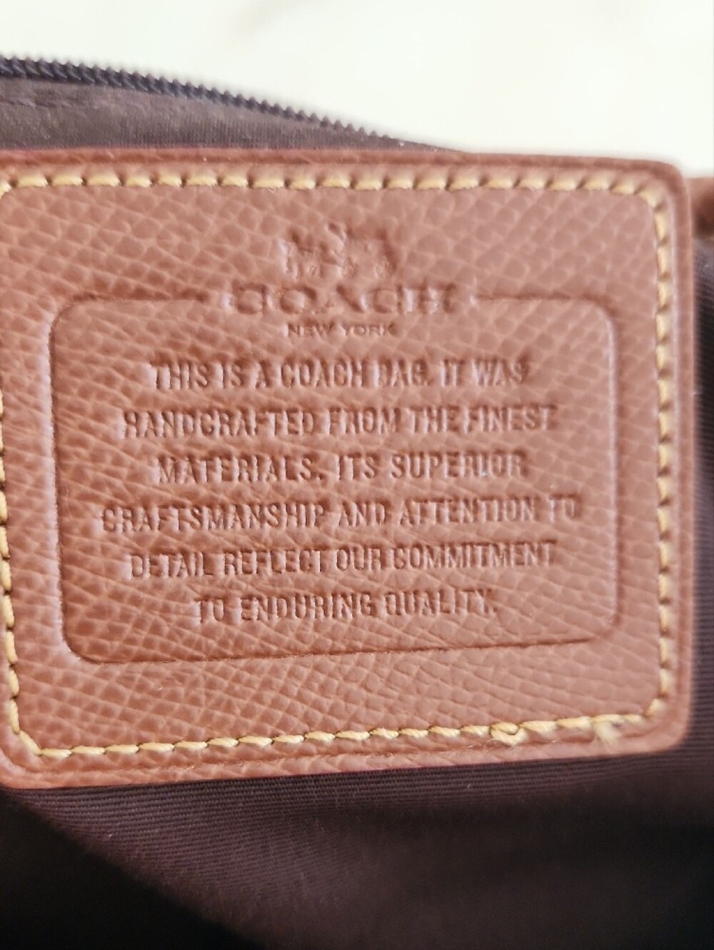 Coach Brown Signature Crossbody with Gold Hardware - Picture 10 of 11